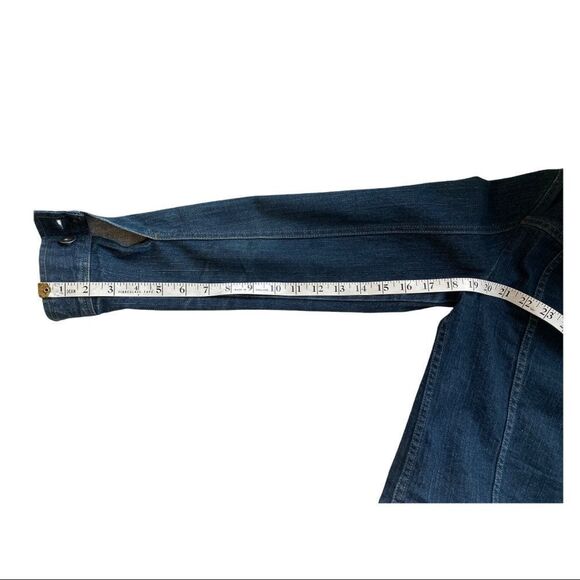 Theory Women's Dark Denim Jean Jacket size M - Picture 9 of 11